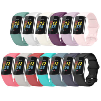 Fb.r73 All Color StrapsCo Rubber Infinity Band For Fitbit Charge 5 Silicone Strap