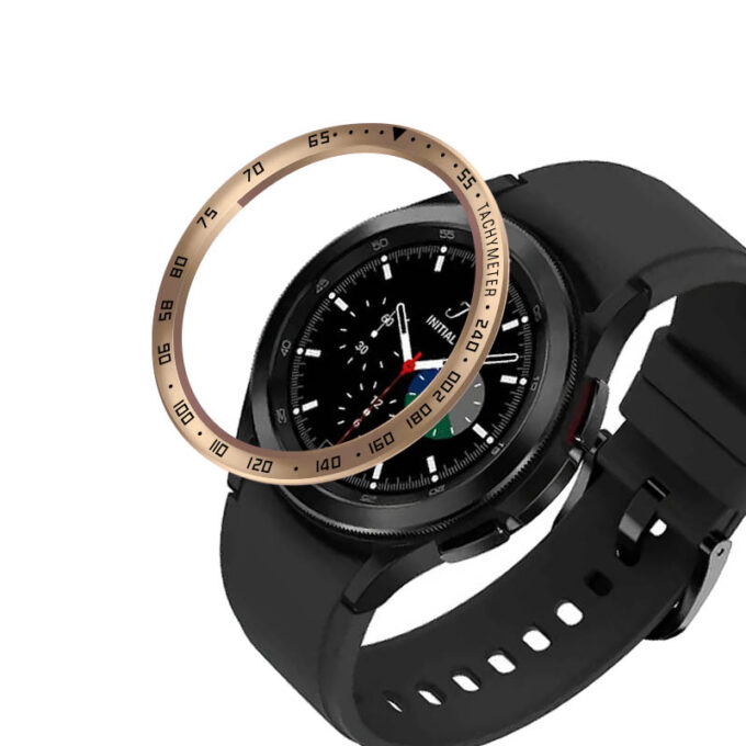 s.pc9 .yg Main Yellow Gold StrapsCo Protective Case for Samsung Galaxy Watch 4 42mm 46mm TPU Shield Guard