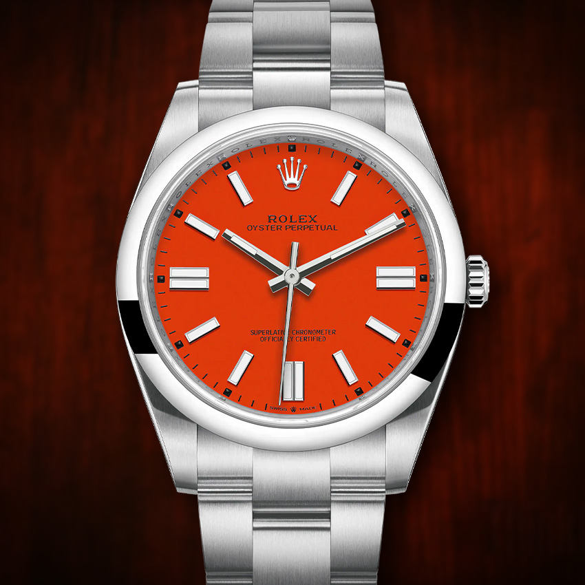 Top Red Dial Watches To Wear For Holidays Rolex Oyster Perpetual