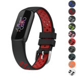 Fb.r68 Gallery StrapsCo Perforated Rubber Sport Strap For Fitbit Luxe Silicone