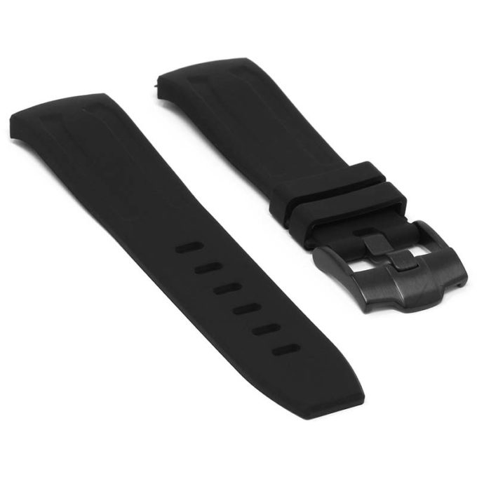 r.ap1 .1.mb Angle Black with Black Buckle StrapsCo Silicone Rubber Watch Band Strap for Audemars Piguet Royal Oak Concept