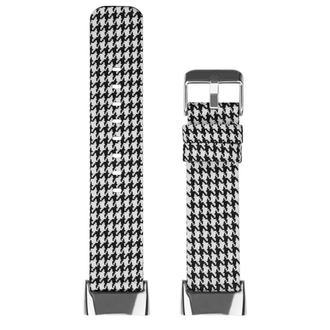 fb.ny48.1.22 Upright Houndstooth strapsco Canvas Band for Fitbit Charge 5