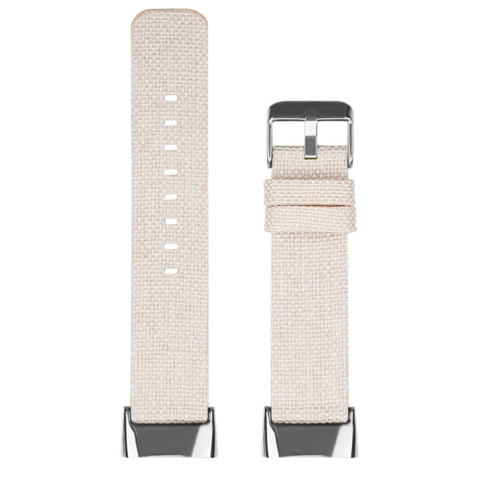 fb.ny48.17 Upright Beige strapsco Canvas Band for Fitbit Charge 5