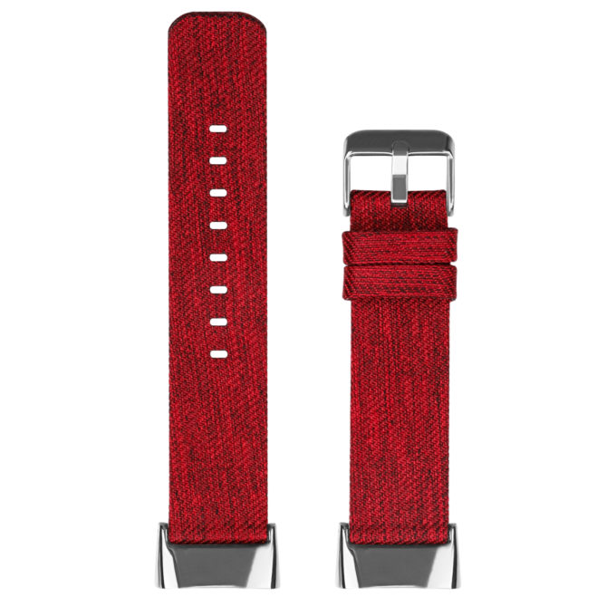 fb.ny48.6 Upright Red strapsco Canvas Band for Fitbit Charge 5