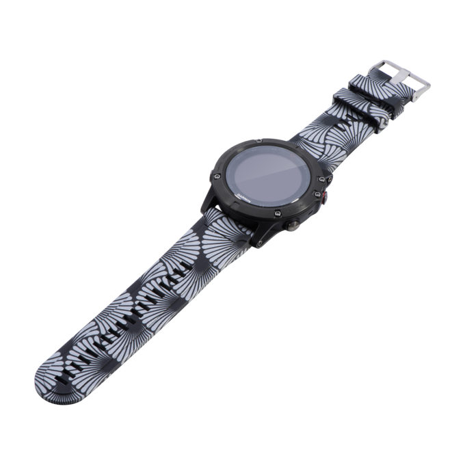 g.r31.e Alt Hypno Black StrapsCo QuickFit 22 Silicone Rubber Watch Band Strap for Garmin Fenix 5 Forerunner 935 Instinct