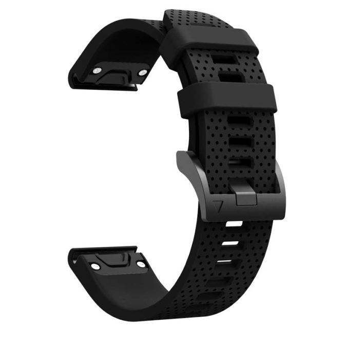 g.r71.1 Alternate Black StrapsCo Silicone Strap for Garmin Fenix 5S Rubber Watch Band 1