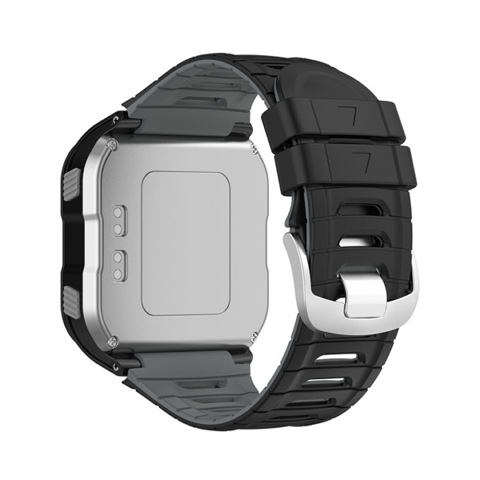 g.r64.1.7 Back Black Grey StrapsCo Silicone Strap for Garmin Forerunner 920XT Rubber Watch Band