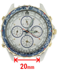 Seiko 7T34 6A09 Flightmaster Strap Size & Lug Width Seiko 7T34 6A09 Flightmaster Strap Size & Lug Width