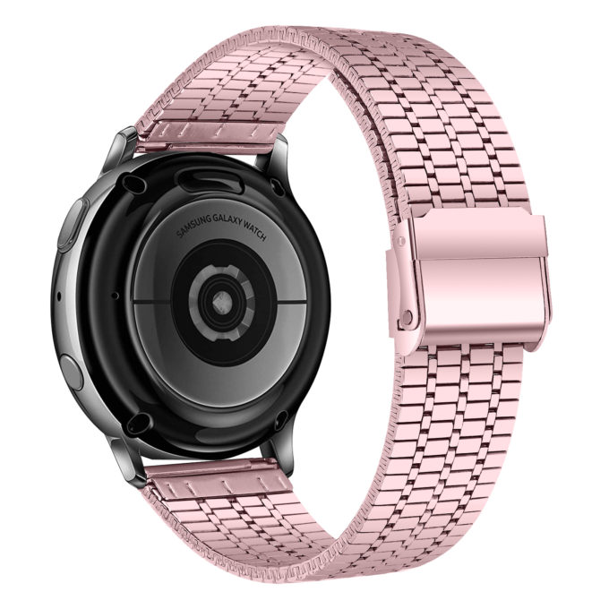 s.m12.pg Back Pink StrapsCo Tapered Stainless Steel Strap for Samsung Galaxy Watch 3