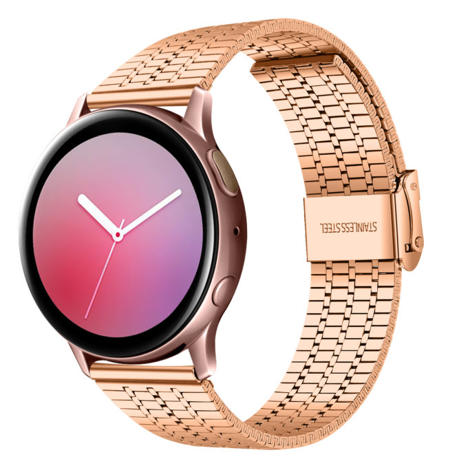 s.m12.rg Main Rose Gold StrapsCo Tapered Stainless Steel Strap for Samsung Galaxy Watch 3