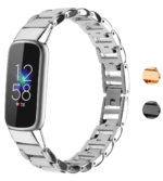 fb.m158 Gallery Silver StrapsCo Slim Stainless Steel Band for Fitbit Luxe Metal Watch Strap