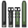 G.r76.11.1 Black & Army Green Upright StrapsCo Perorated Rubber Sport Strap For Fenix 6X 6
