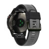 G.r76.7.1 Black & Grey Main StrapsCo Perorated Rubber Sport Strap For Fenix 6X 6