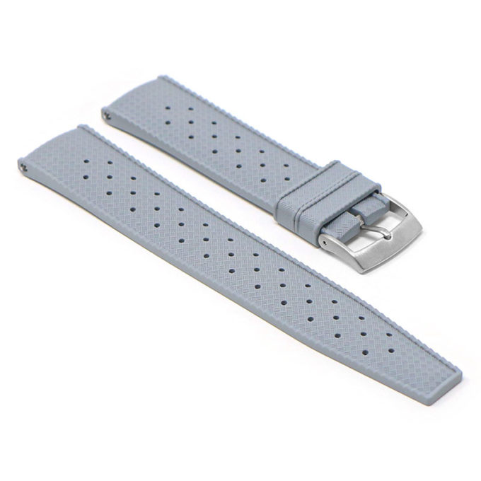 fk6.7 Angle Grey DASSARI Classic Tropical Style FKM Rubber Watch Band Strap 20mm 22mm