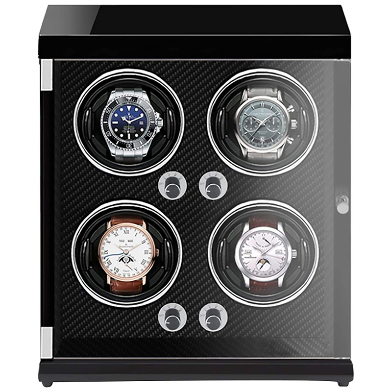 STRAPSCO - Carbon Fibre Watch Case for 4 Watches