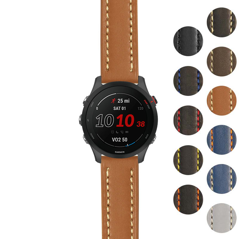 Rugged Leather StrapFor Garmin Forerunner 255 | StrapsCo