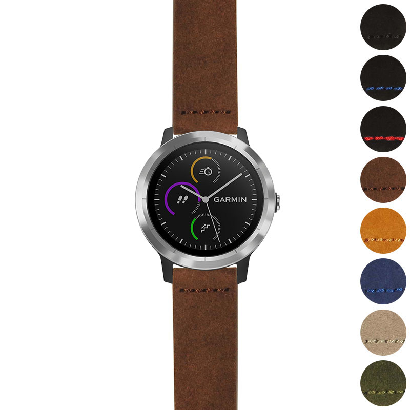 Suede Heavy Duty StrapFor Garmin Vivoactive 3