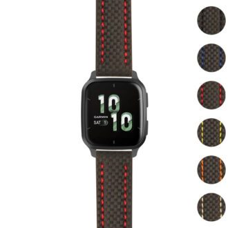 g.vsq2.st25 Gallery Black & Red StrapsCo Heavy Duty Carbon Fiber Watch Strap 20mm