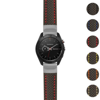 g.as60.st25 Gallery Black & Red StrapsCo Heavy Duty Carbon Fiber Watch Strap 20mm