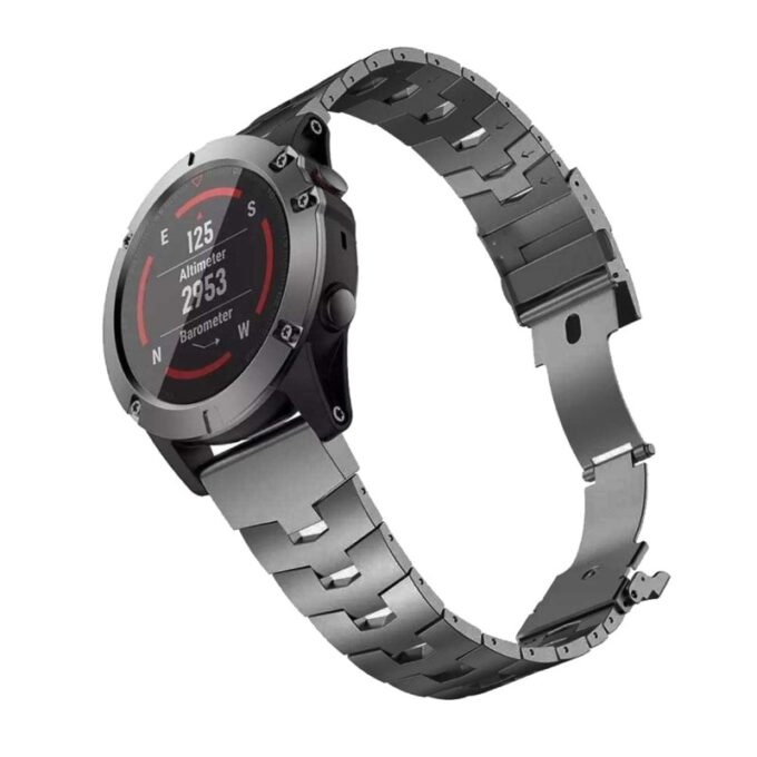 Vented Titanium Bracelet For Garmin QuickFit 22 Devices | StrapsCo