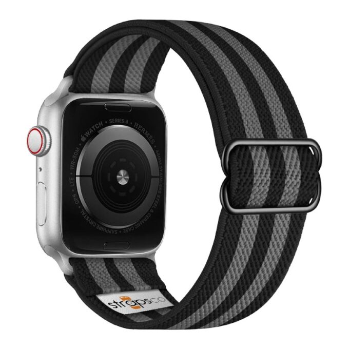 ny100.1.7.ss Back Bond StrapsCo Nylon Stretch Watch Band Strap For Apple Watch 38mm 40mm 41mm 42mm 44mm 45mm 49mm