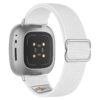 ny100.22.ss Back White StrapsCo Nylon Stretch Watch Band Strap For Fitbit Versa 3 Versa 4 Sense 2