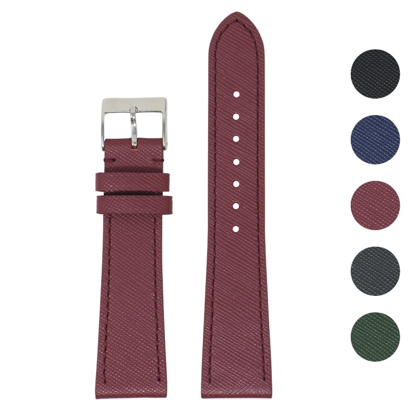Premium Saffiano Leather Strap By DASSARI | StrapsCo