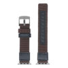 Up Brown StrapsCo Rugged Canvas Watch Band Strap with Brush Silver Adapter