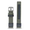 Up Green StrapsCo Rugged Canvas Watch Band Strap with Brush Silver Adapter