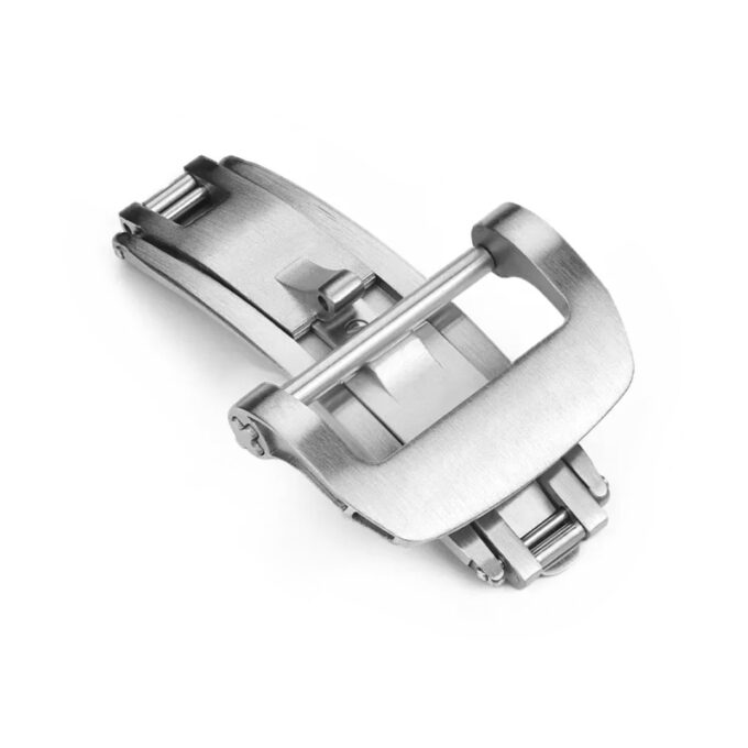 cl.rm1.ss main silver StrapsCo Butterfly Spring Loaded Deployant Clasp 18mm 20mm
