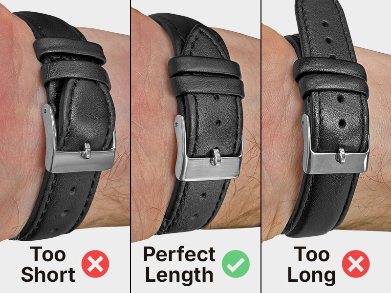 StrapsCo Extra Long and Extra Short Length Watch Bands Straps